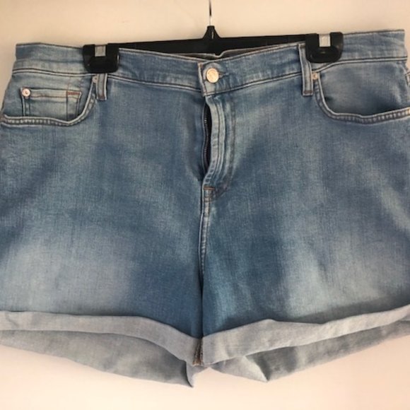 7 For All Mankind Mid Roll Denim Shorts - Picture 5 of 5